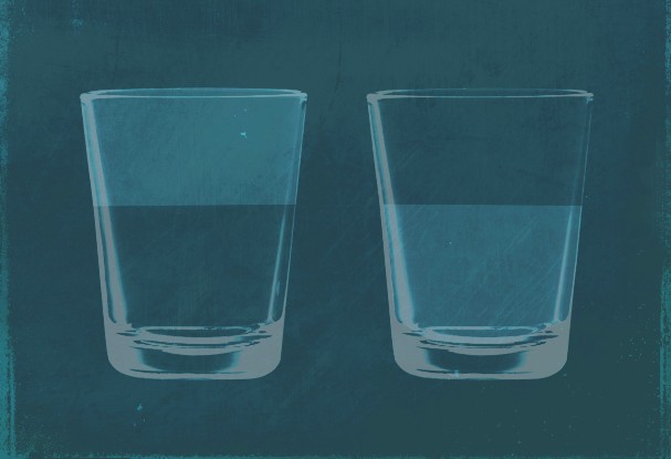 The empty half of the glass may also be full
