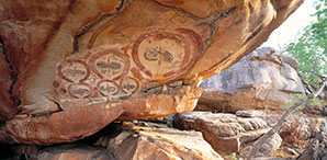 Mineral deposits used for radiocarbon dating rock art